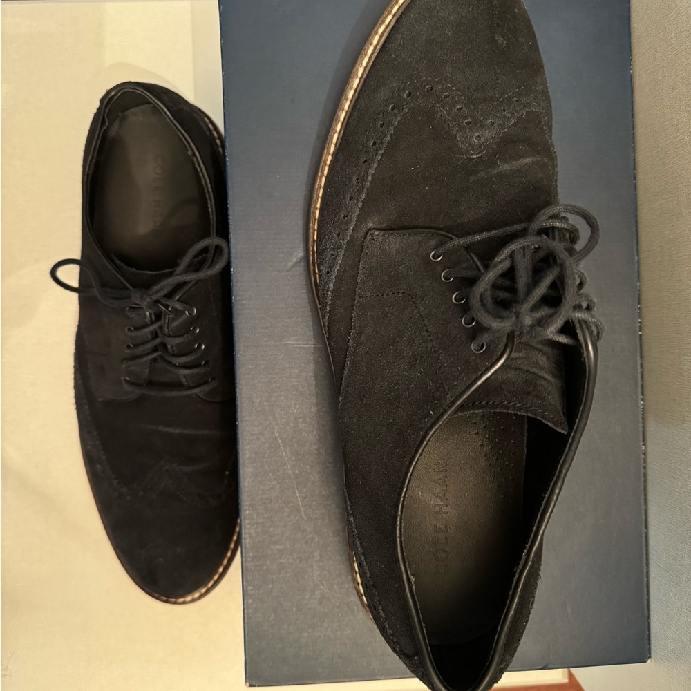 Cole Haan Men’s Black Suede 10.5 - Picture 3 of 8
